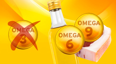 О необходимости пересмотра устаревшего концепта приёма жиров в виде омега-3 в пользу преобладания насыщенных омега-6 и омега-9 (оливковое масло и сало)
