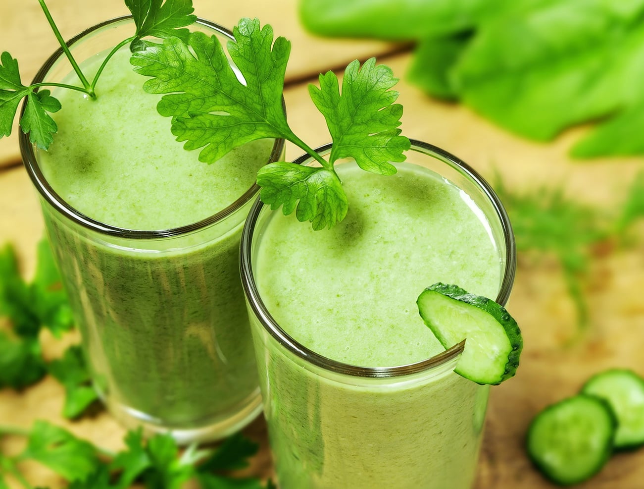 Зеленые, вкусные, безалкогольные коктейли для похудения