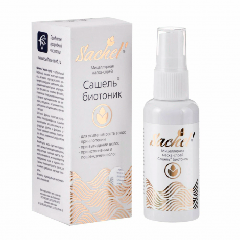 Натуральная маска-спрей Сашель биотоник для роста волос при выпадении волос